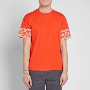 KENZO Red Cotton Cuff Print Tee